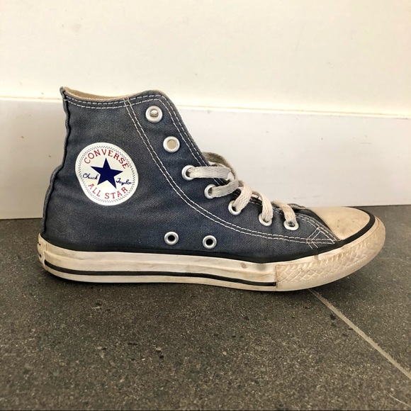 Girls Blue Converse Chuck Taylor All Star High Top - Picture 6 of 11
